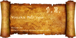 Voszka Mínea névjegykártya